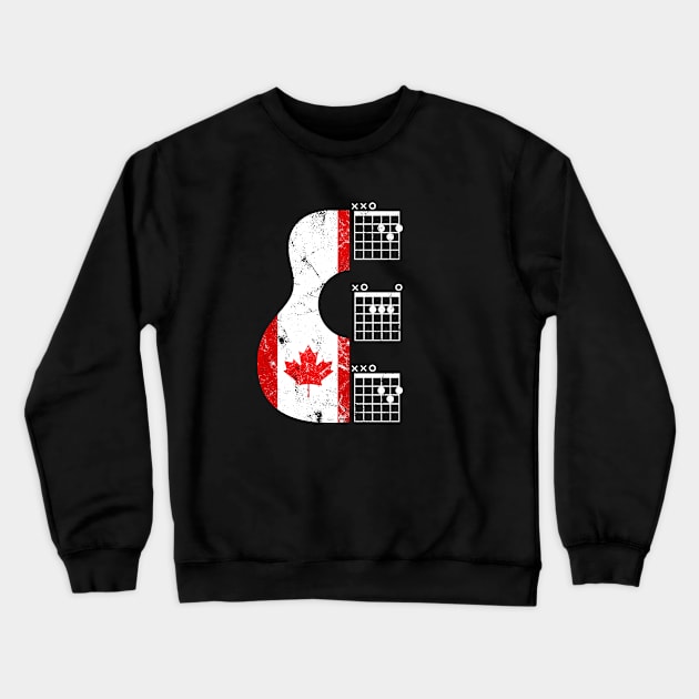 Canada Flag Guitar Chords DAD, Father's Day's Gift Crewneck Sweatshirt by meowstudio